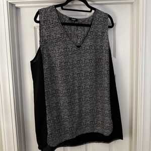 Premise Gray and Black Boxy Tank Top